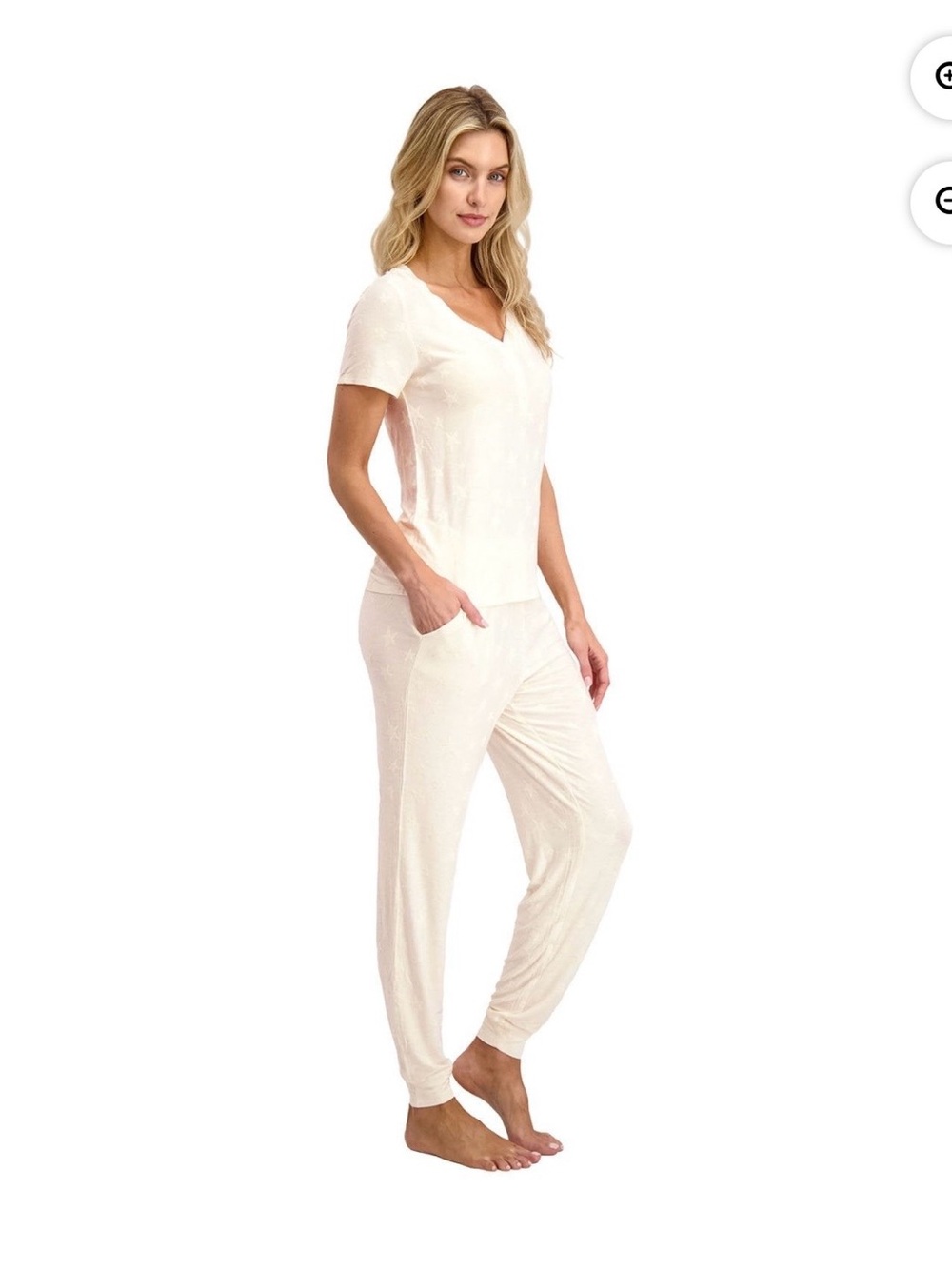Steve Madden Women's Short Sleeve Top & Pant Pajama Set - Picture 2 of 5